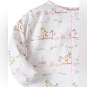 Kissy Kissy Noah's Print Convertible Playsuit Gown Pink Preemie Pima Cotton